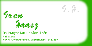iren haasz business card