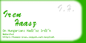 iren haasz business card